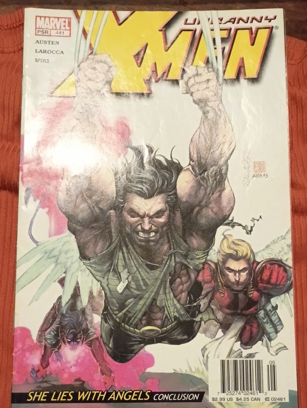 Marvel X-Men Art Print with White, Green, Pink Accents
